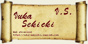 Vuka Sekicki vizit kartica